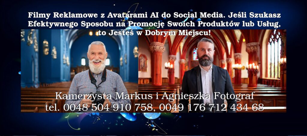 Studio Berlin Foto Film, Kamerzysta i 1000 Fotografii w Cenie Filmowania. Nowość Filmy Reklamowe z Avatarami AI. Przegrywanie i Montaż Archiwalnych Materiałów Filmowych z Wszystkich Kaset Video.